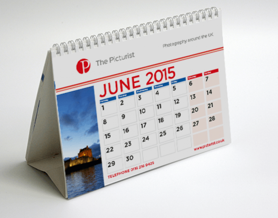 Wirebound Desktop Calendars